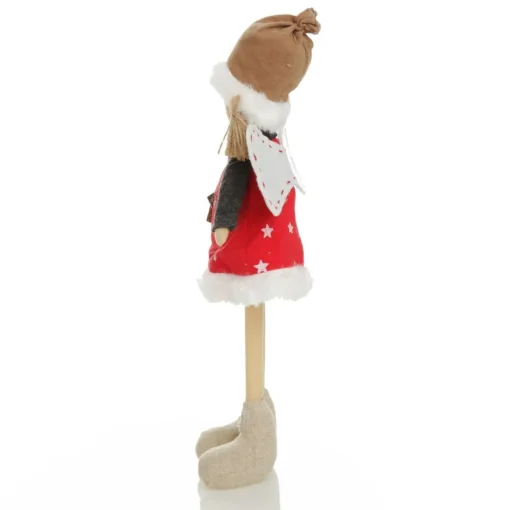 Fabric Standing Angel Star - Red Dress Christmas Angels|