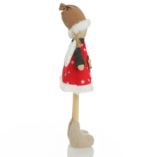 Fabric Standing Angel Star - Red Dress Christmas Angels|