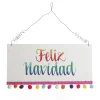 Feliz Navidad Pom Pom Plaque Christmas Plaques|