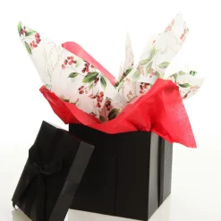 Floral Merry Christmas and Red Tissue Paper Wrap 10 Pack Gift Wrap, Boxes, Bags & Tags|