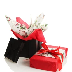 Floral Merry Christmas and Red Tissue Paper Wrap 10 Pack Gift Wrap, Boxes, Bags & Tags|