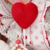 Fluffy Red Heart Pick Christmas Tree Decorations|