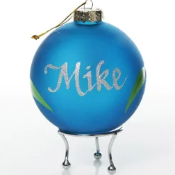 Frosted Blue Australiana Koala Christmas Bauble Personalised Baubles|