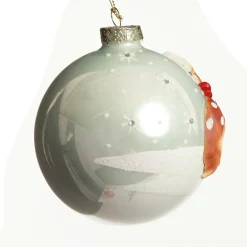 Frosted Glass 3D Bambi Christmas Bauble Hand Painted Baubles|