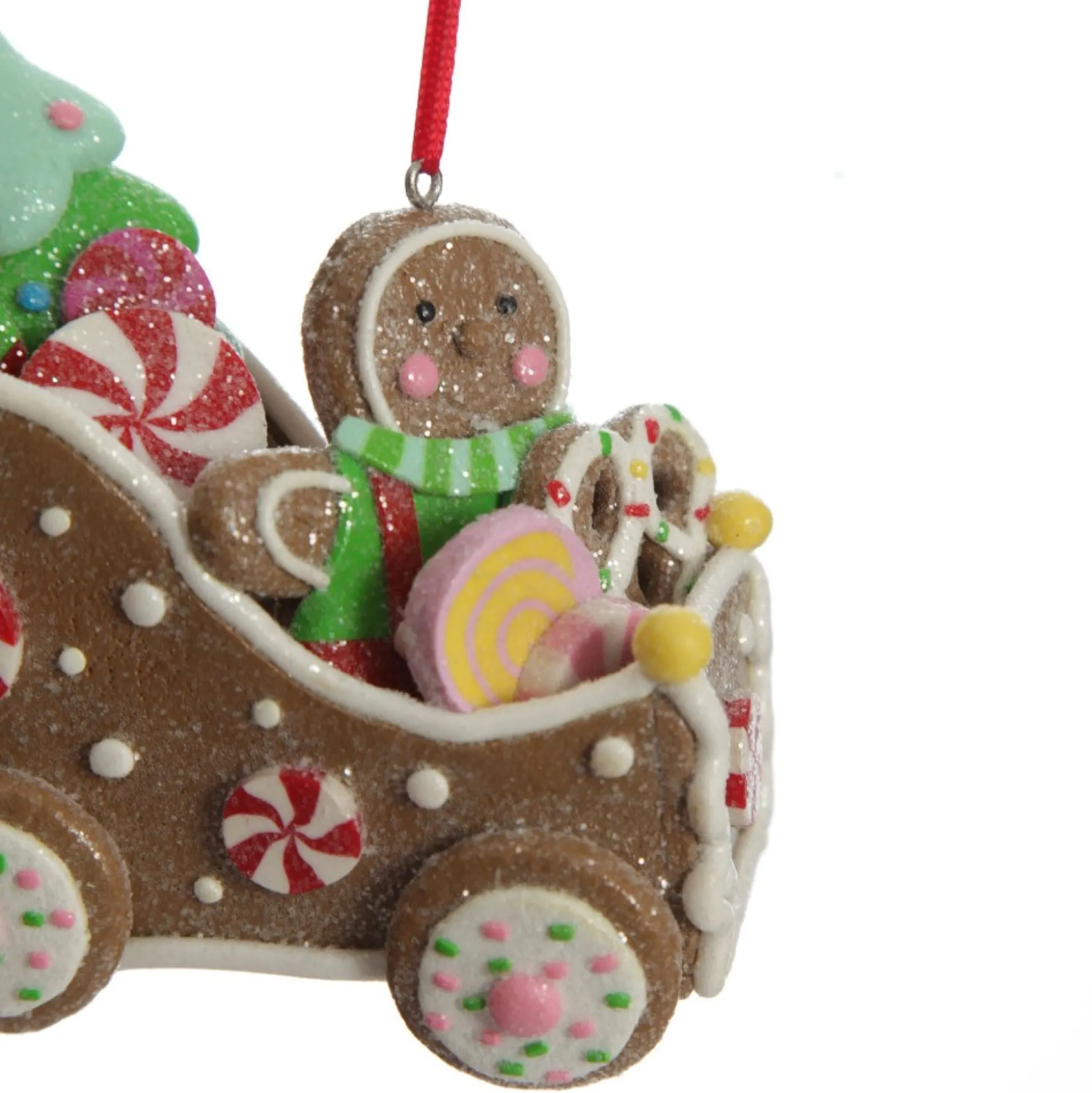 Gingerbread Man in Car Christmas Tree Decoration Christmas Tree Decorations|