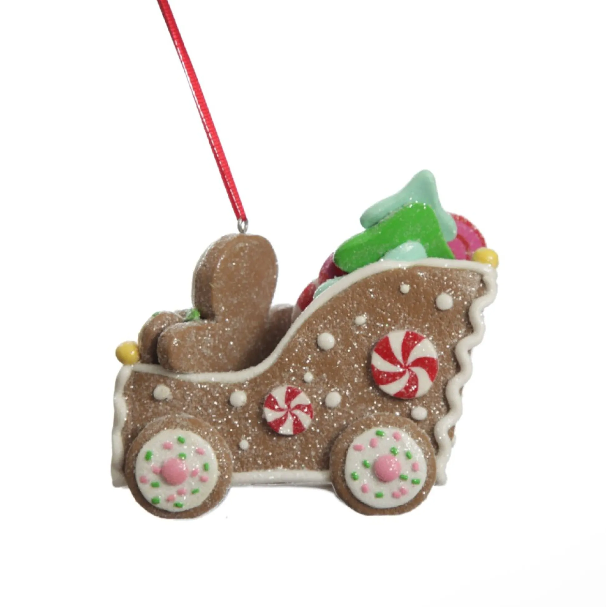 Gingerbread Man in Car Christmas Tree Decoration Christmas Tree Decorations|