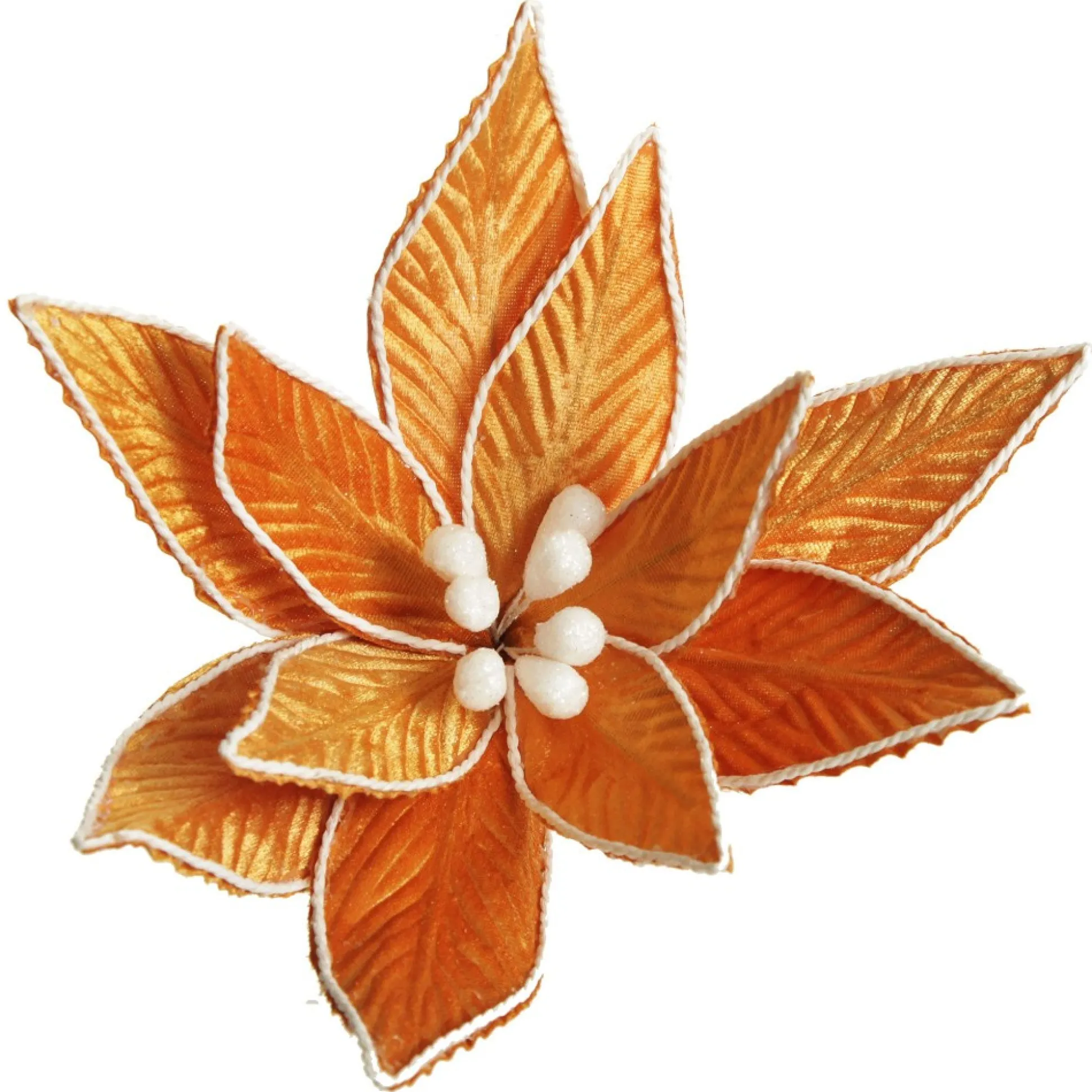 Gingerbread Poinsettia Flower Stem Christmas Flowers|