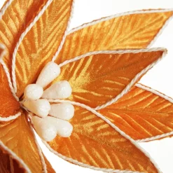 Gingerbread Poinsettia Flower Stem Christmas Flowers|