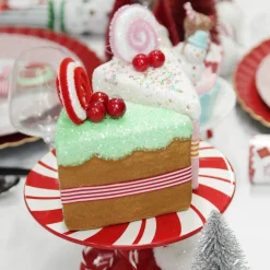 Gingerbread Velvet Cake Slice Christmas Tree Decoration Christmas Tree Decorations|