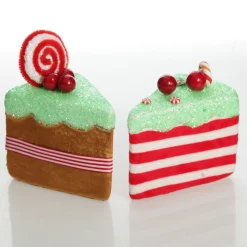 Gingerbread Velvet Cake Slice Christmas Tree Decoration Christmas Tree Decorations|