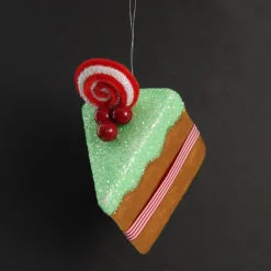 Gingerbread Velvet Cake Slice Christmas Tree Decoration Christmas Tree Decorations|