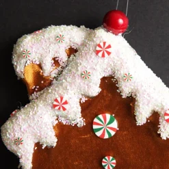 Gingerbread Velvet House Christmas Tree Decoration Christmas Tree Decorations|