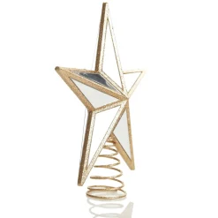 Gold and Mirror 3D Star Christmas Tree Topper Tree Toppers|