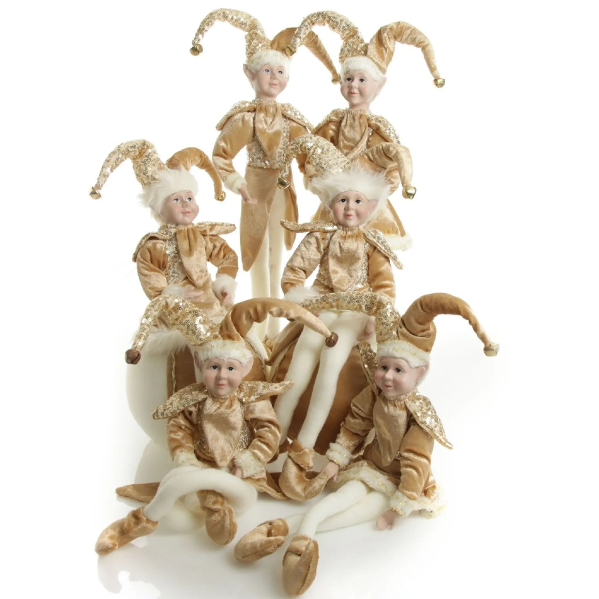 Gold Elf Standing Christmas Ornament Christmas Elves And Fairies|