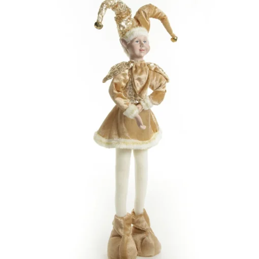 Gold Elf Standing Christmas Ornament Christmas Elves And Fairies|