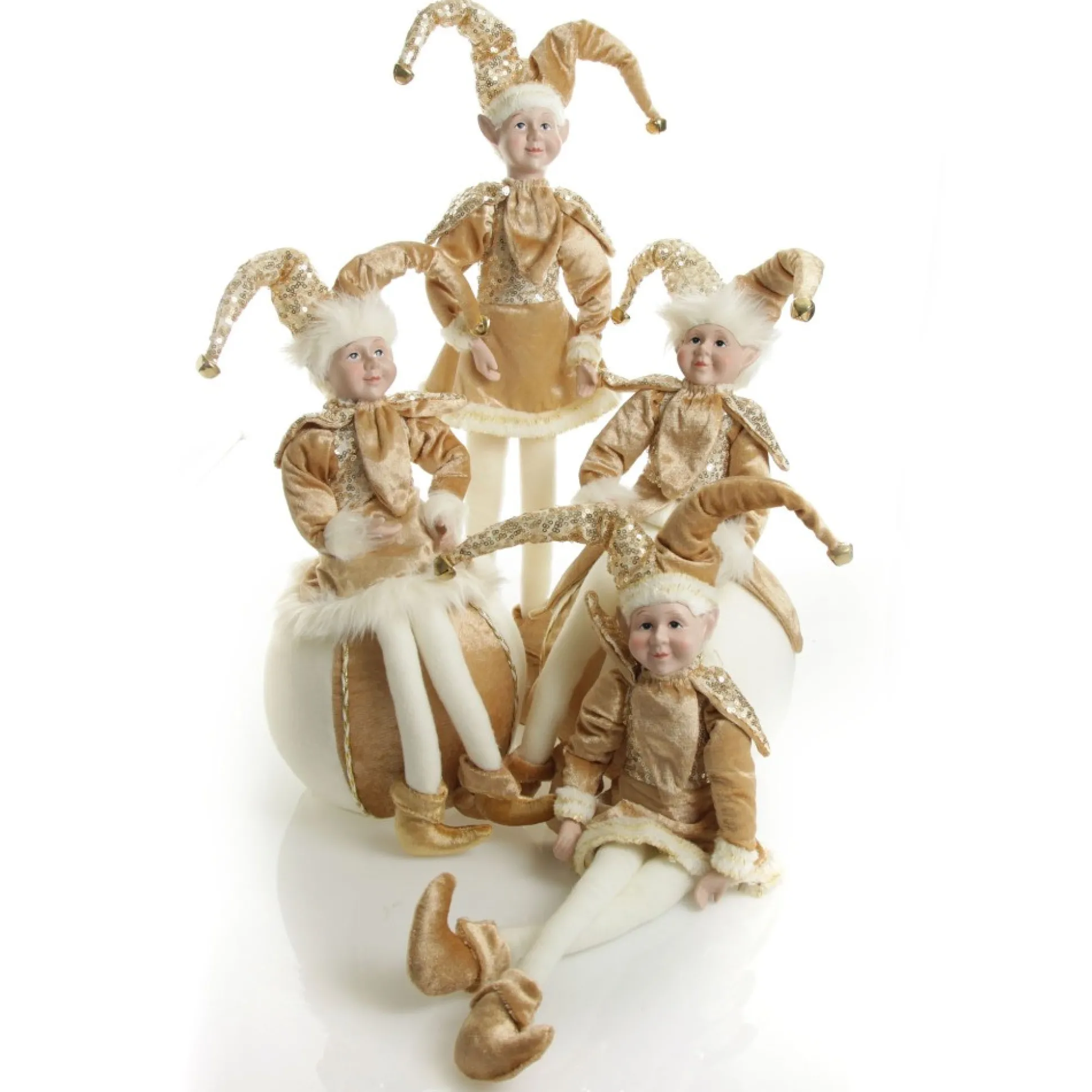 Gold Elf Standing Christmas Ornament Christmas Elves And Fairies|
