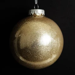 Gold Glitter Christmas Bauble Decorative Christmas Baubles|