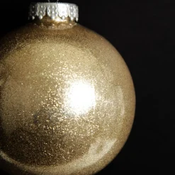 Gold Glitter Christmas Bauble Decorative Christmas Baubles|