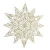 Gold Glitter Hanging Christmas Star Snowflakes And Stars|