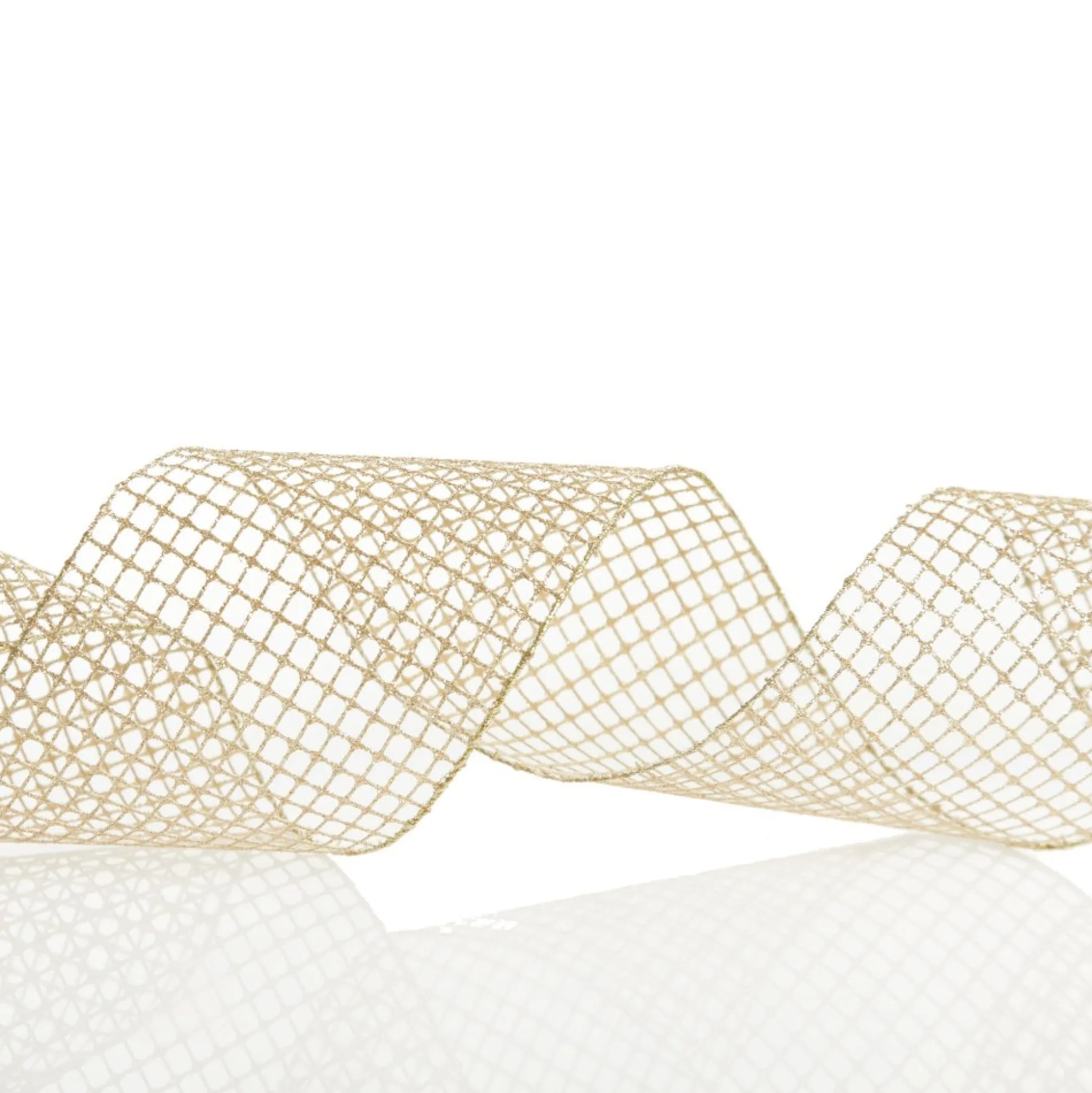 Gold Mesh Wired Christmas Ribbon Garland Tree Garlands|