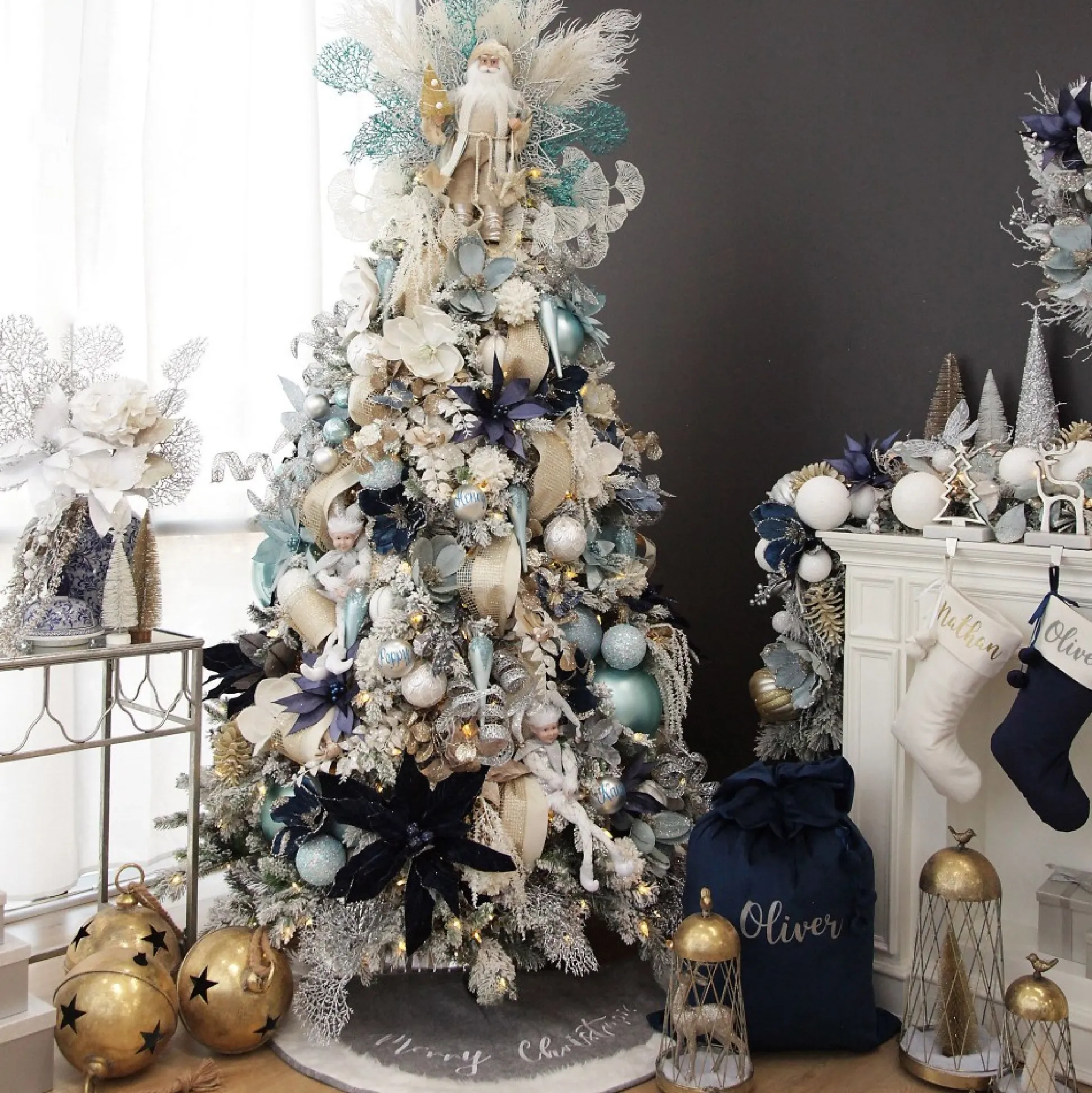 Gold Mesh Wired Christmas Ribbon Garland Tree Garlands|