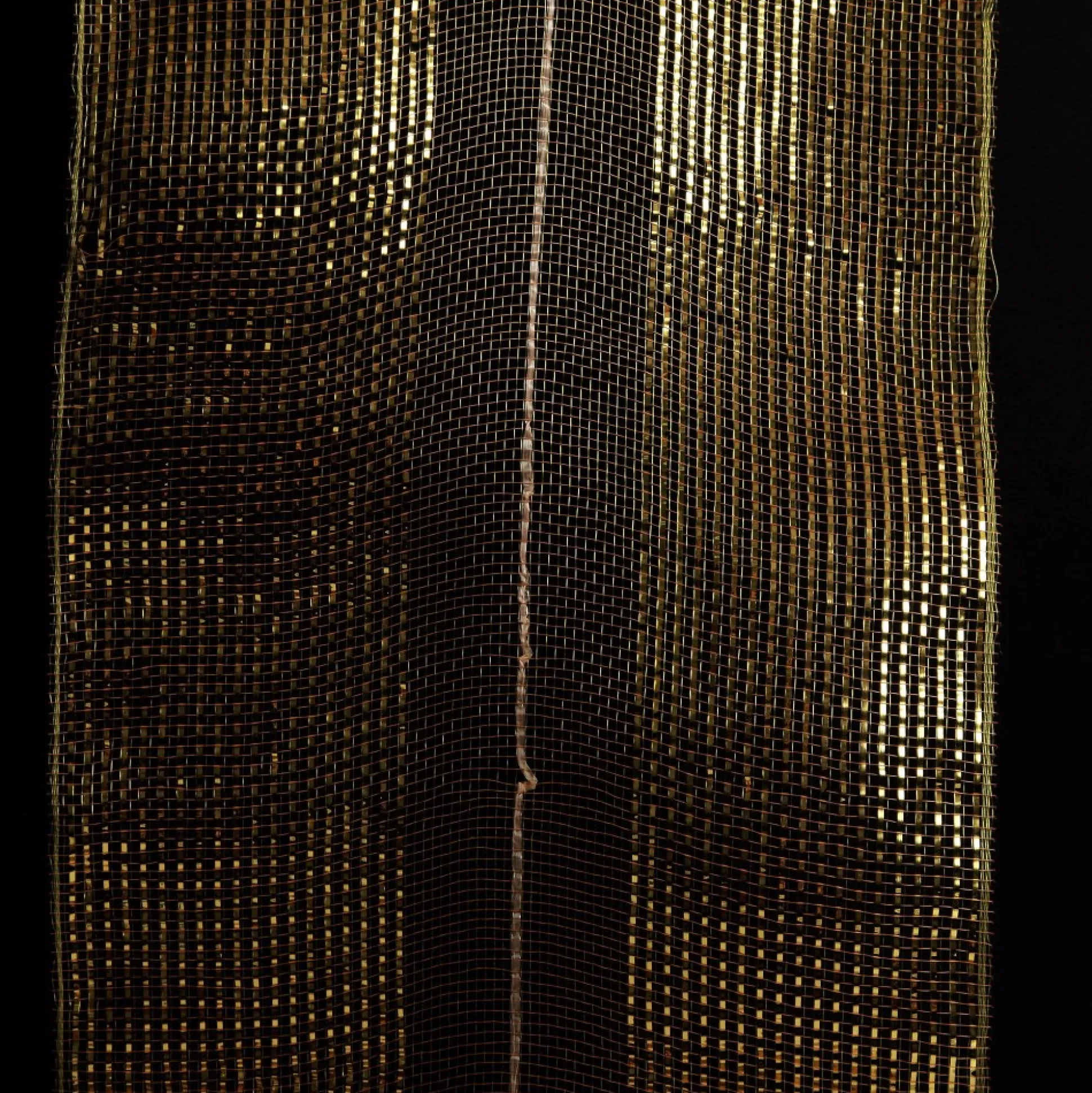 Gold Metallic Stripe Decomesh Roll Decomesh|