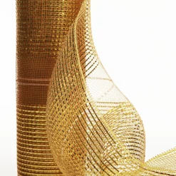 Gold Metallic Stripe Decomesh Roll Decomesh|