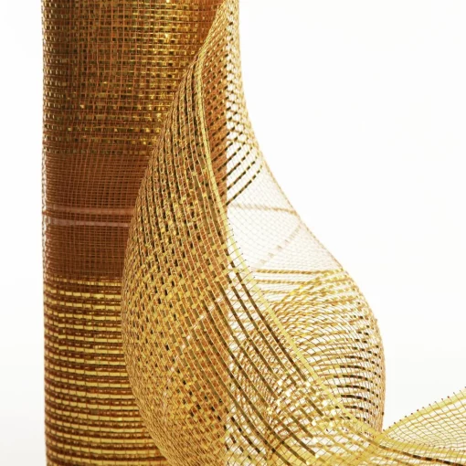 Gold Metallic Stripe Decomesh Roll Decomesh|