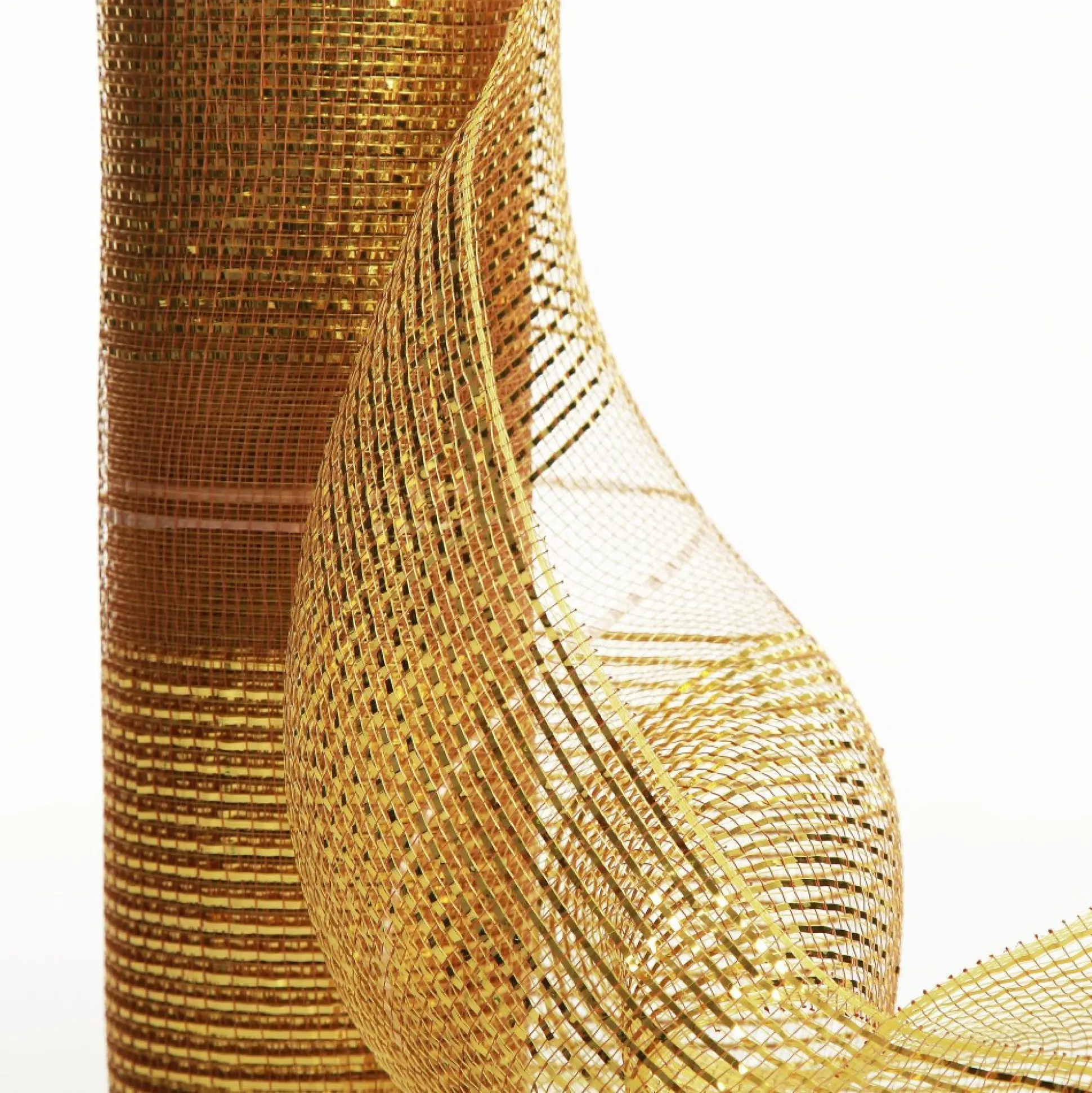 Gold Metallic Stripe Decomesh Roll Decomesh|