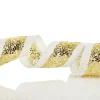 Gold Sequin Wired Christmas Ribbon Ribbons|