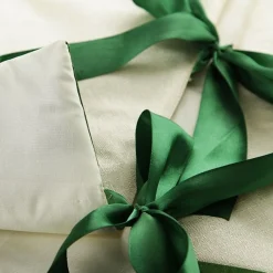 Green and Gold Mistletoe Christmas Tree Skirt Christmas Tree Skirts|