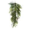 Green Mixed Leaf Christmas Teardrop Swag Christmas Wreaths|