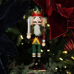 Green Nutcracker with Sword Christmas Ornament - Large Christmas Nutcrackers|