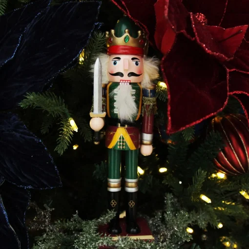 Green Nutcracker with Sword Christmas Ornament - Large Christmas Nutcrackers|