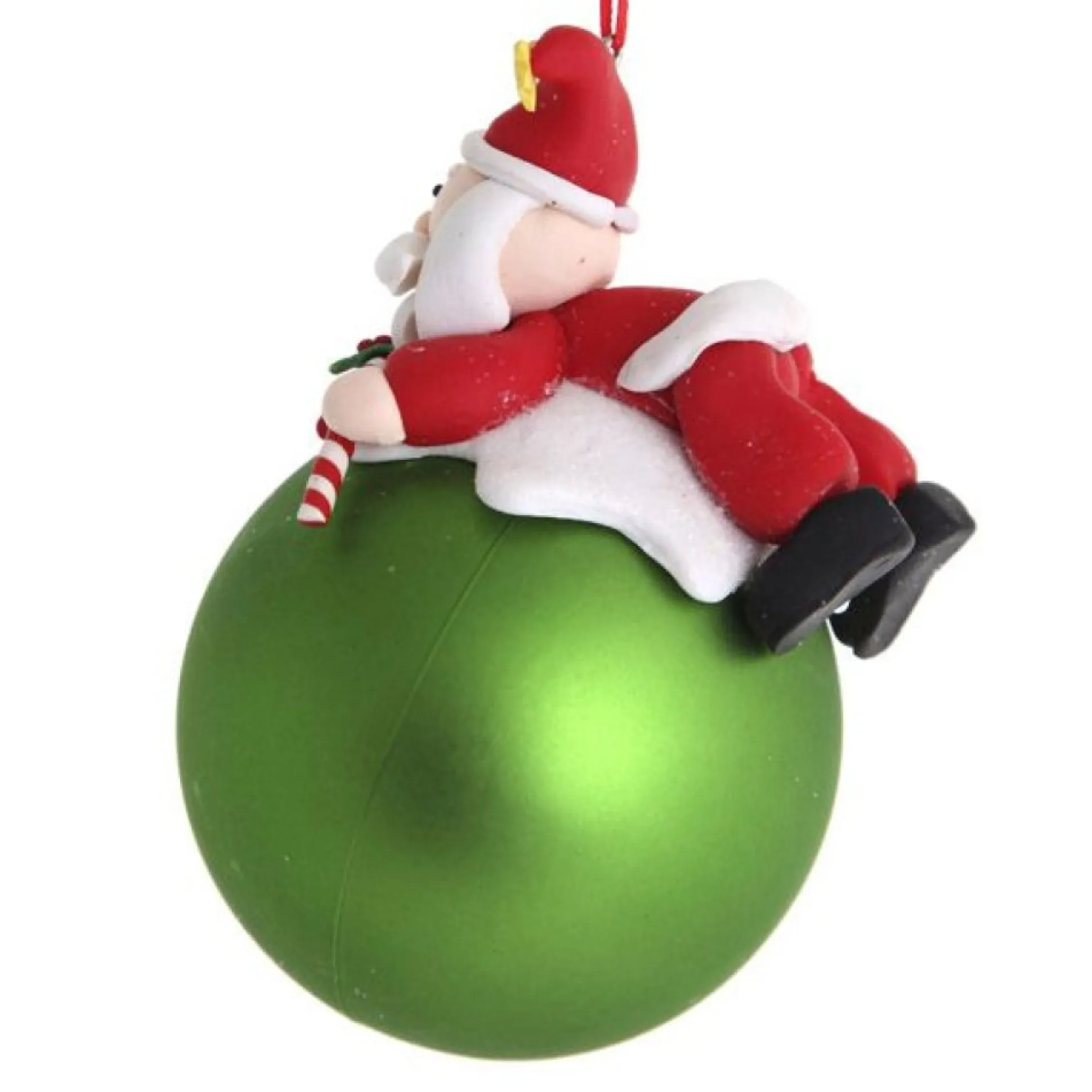 Green Santa Christmas Character Bauble Personalised Baubles|