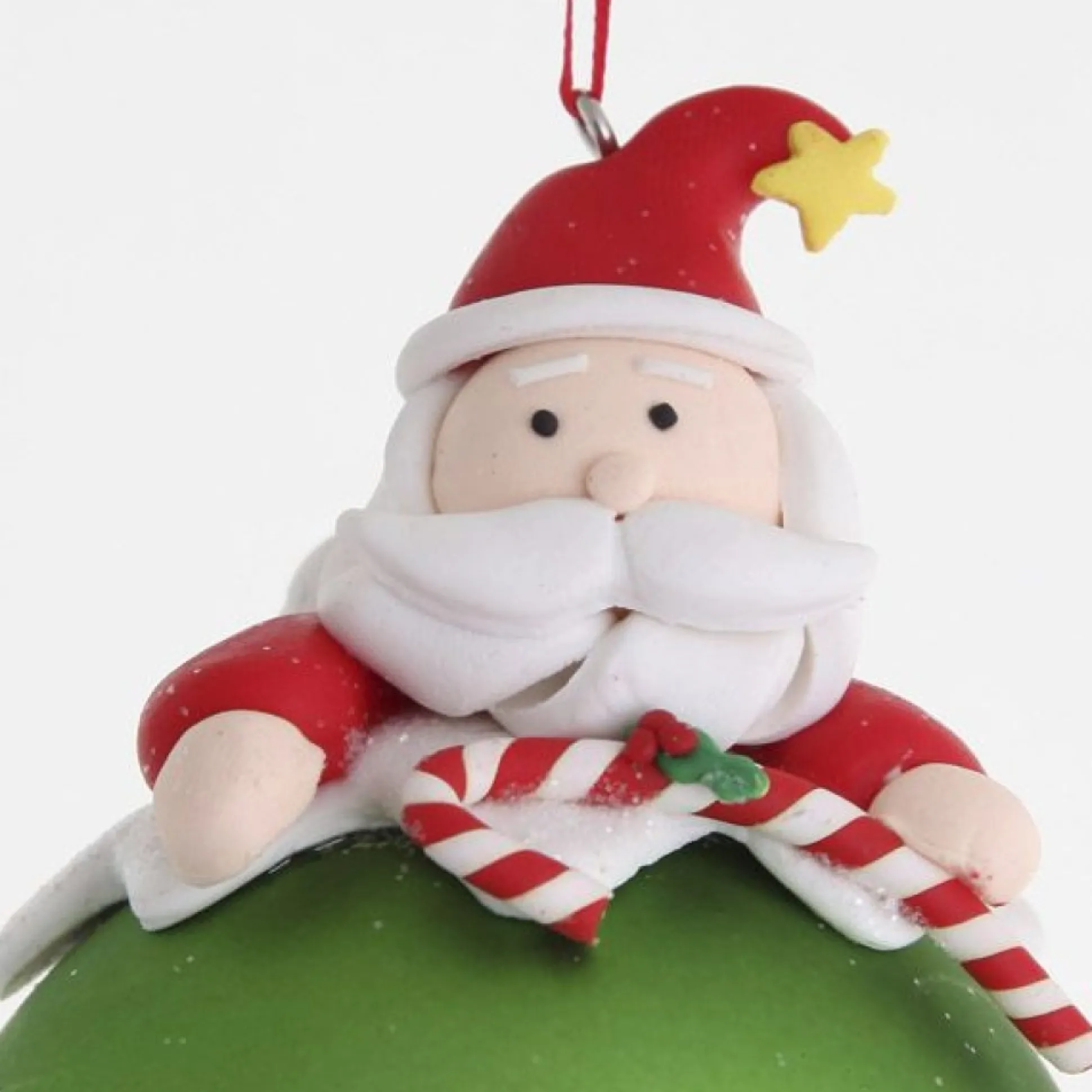 Green Santa Christmas Character Bauble Personalised Baubles|