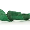 Green Sparkle Glitter Ribbon Wired Edge - 6.3cm Ribbons|