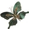 Green Velour and Glitter Butterfly Clip Butterflies And Birds|
