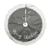 Grey and White Fur Christmas Tree Skirt Christmas Tree Skirts|