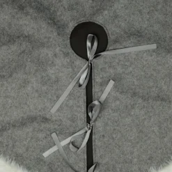 Grey and White Fur Christmas Tree Skirt Christmas Tree Skirts|