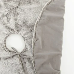Grey Faux Fur Tree Skirt Christmas Tree Skirts|