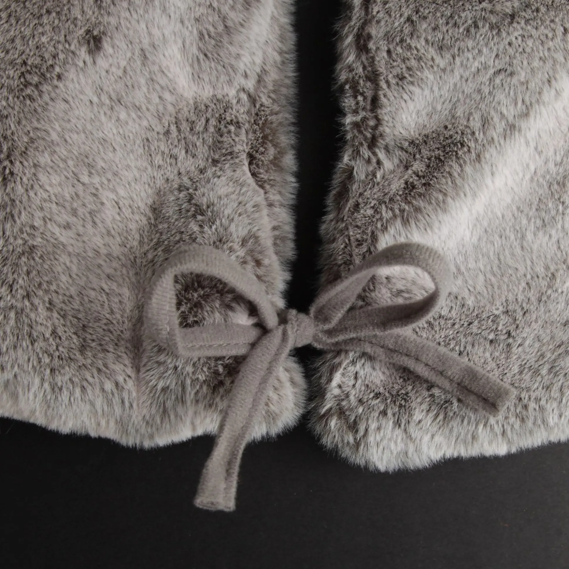 Grey Faux Fur Tree Skirt Christmas Tree Skirts|