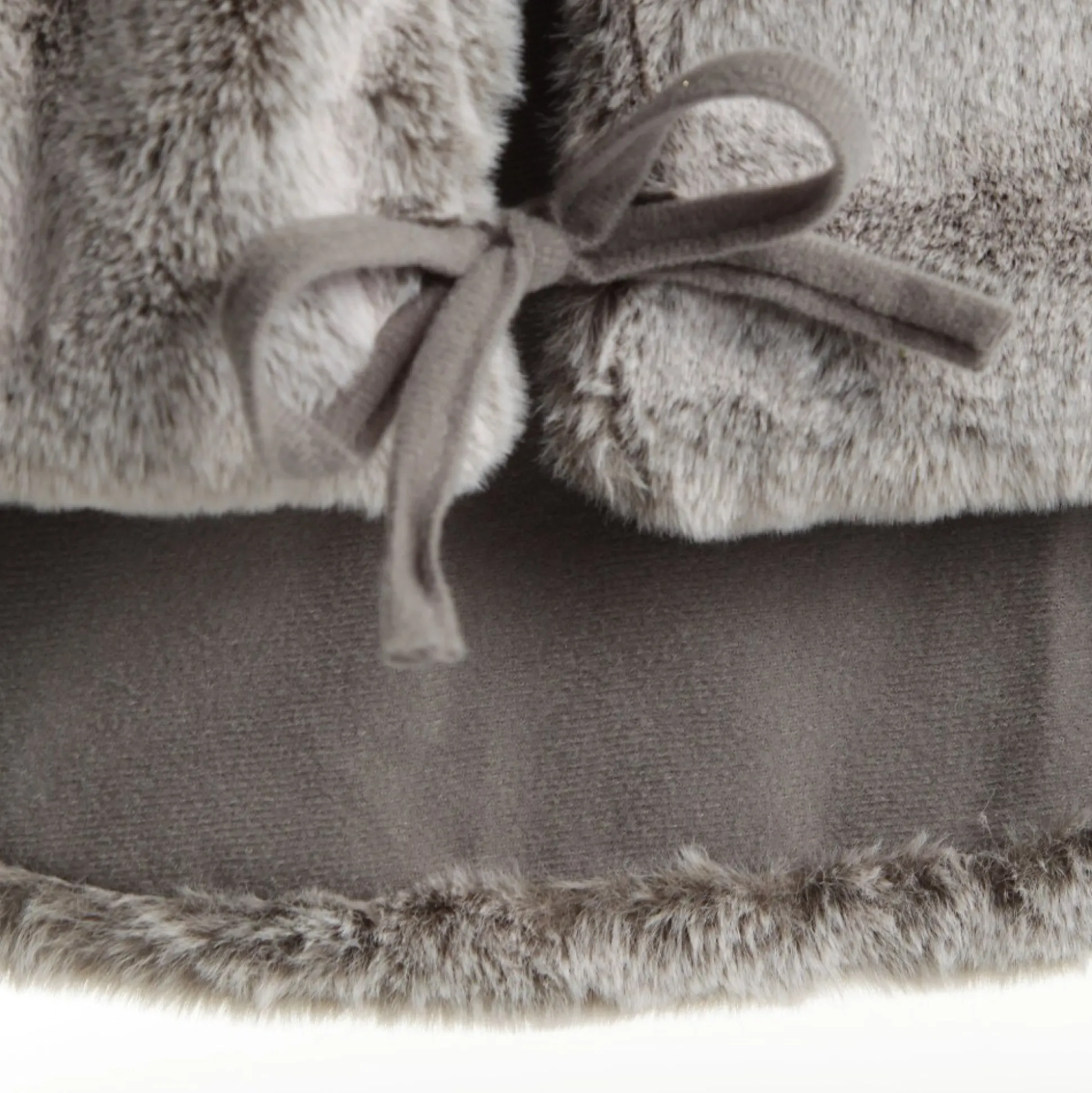 Grey Faux Fur Tree Skirt Christmas Tree Skirts|