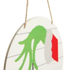Grinch Holding Bauble Christmas Sign Wall Hangings And Signs|