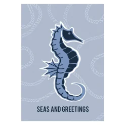 Hamptons Coastal Christmas Poster Print Christmas Prints|