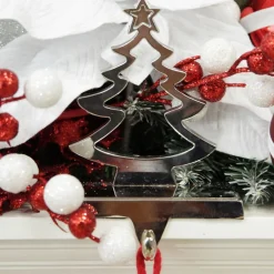 Hollow Chrome Tree Christmas Stocking Hanger Stocking Hangers|