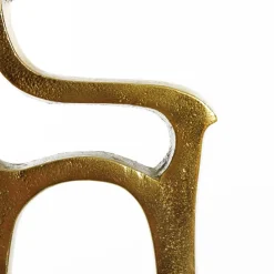 Hollow Raw Gold Reindeer Christmas Stocking Hanger with Quartz Base Stocking Hangers|
