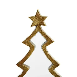 Hollow Raw Gold Tree Christmas Stocking Hanger with Quartz Base Stocking Hangers|