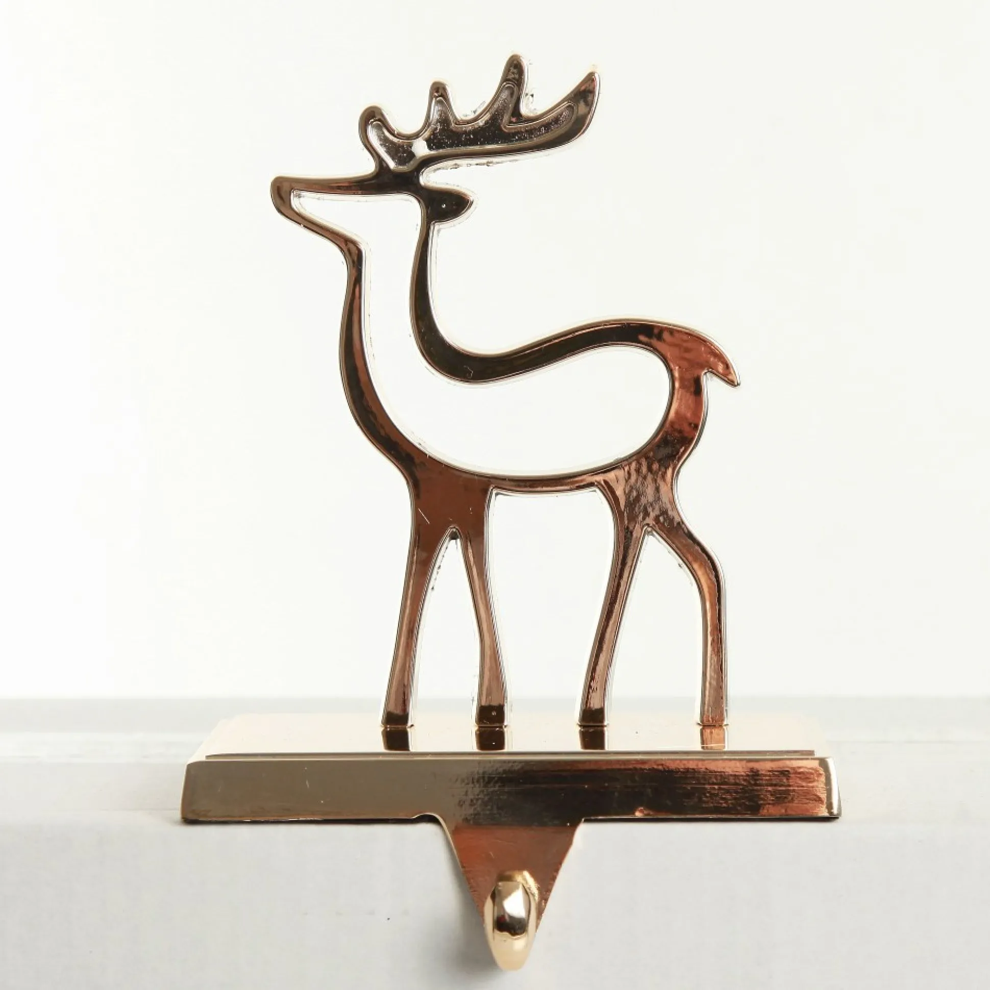 Hollow Rose Gold Reindeer Christmas Stocking Hanger Stocking Hangers|