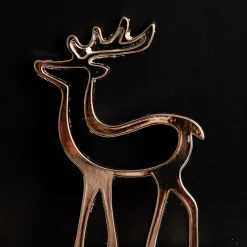 Hollow Rose Gold Reindeer Christmas Stocking Hanger Stocking Hangers|
